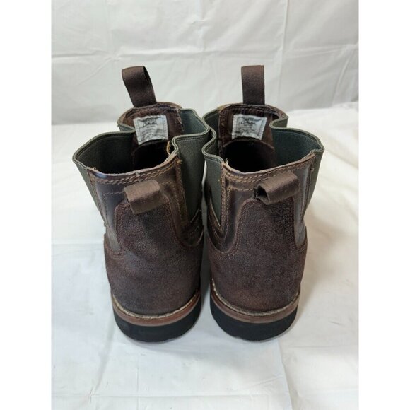 Cabelas 4most Leather Brown Boots Man’s Size 14 M Vibram Soles - Picture 11 of 12